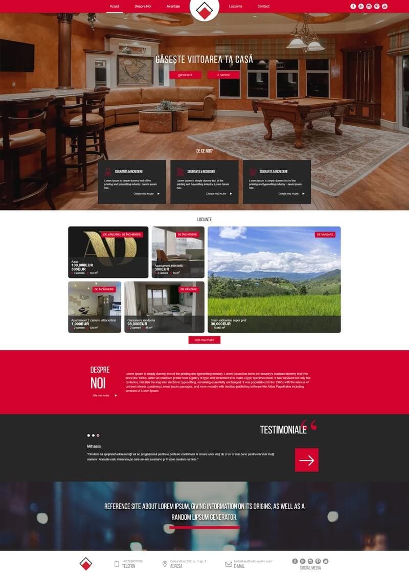 Berceni Home is the third template created for Vaunt clients.